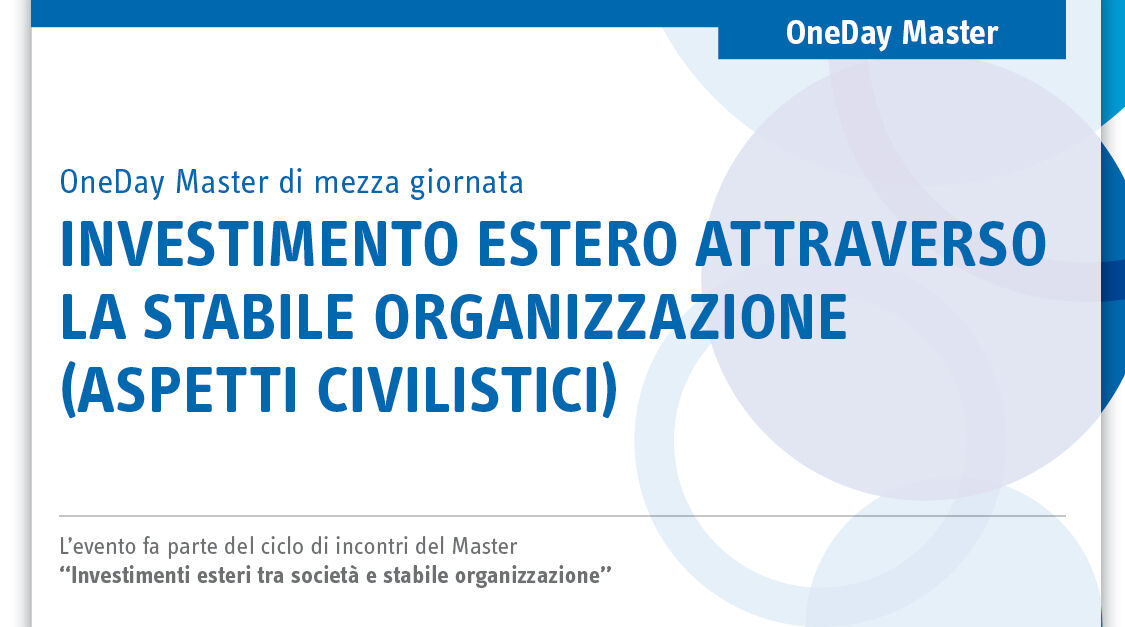 Immagine Investimento estero attraverso la stabile organizzazione (aspetti civilistici) | Euroconference